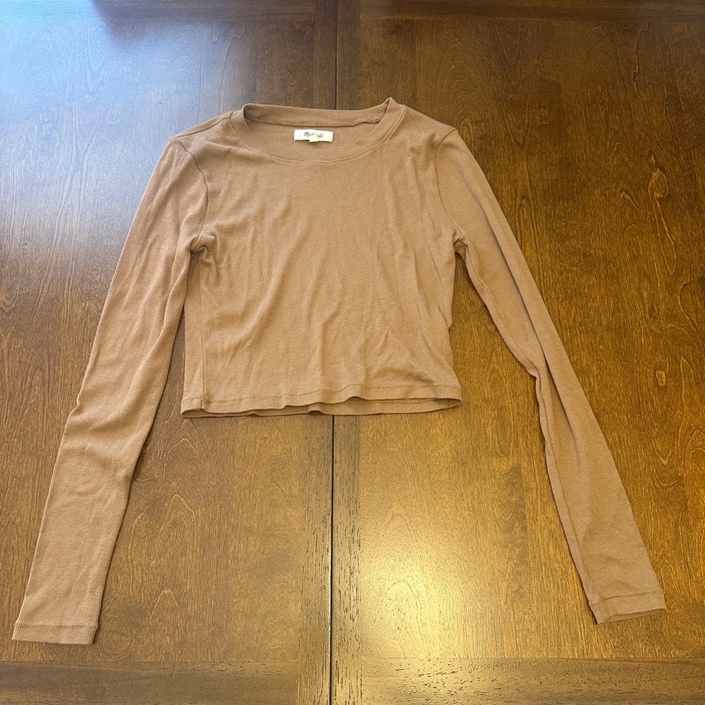 Madewell Long Sleeve Crop Top